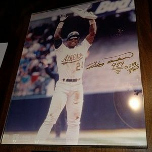 Rickey Henderson Autograph picture Frame